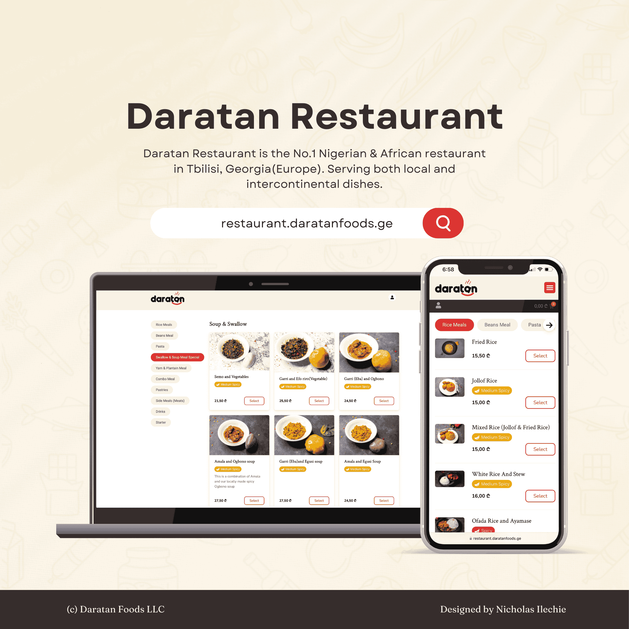 Daratan Restaurant project artwork